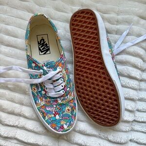 Vans Mushroom Psychedelic Floral Sneakers (Rare) - 8.5 women’s / 7 men’s